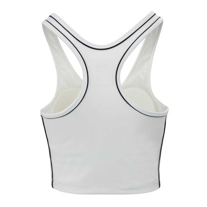 White - Back - Slazenger Womens-Ladies Logo Racerback Vest Top