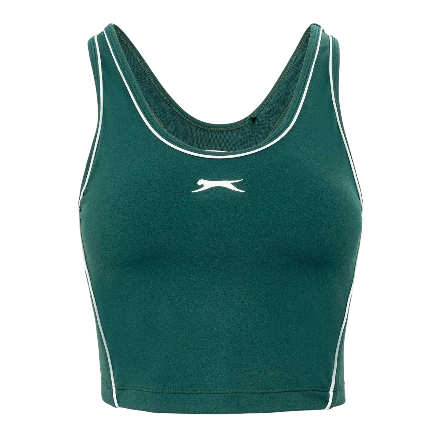 Forest Green - Front - Slazenger Womens-Ladies Logo Racerback Vest Top