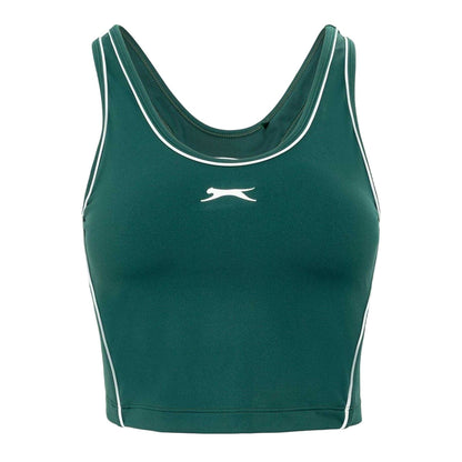 Forest Green - Front - Slazenger Womens-Ladies Logo Racerback Vest Top