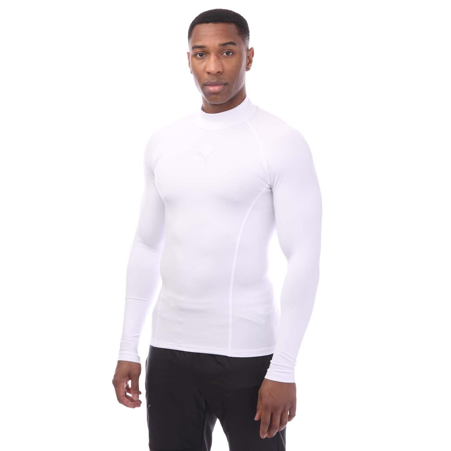 White - Front - Puma Mens Liga Long-Sleeved Base Layer Top