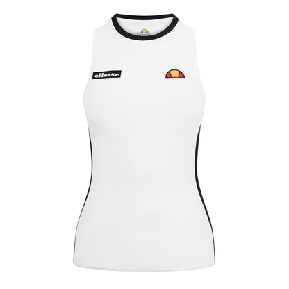 White-Black - Front - Ellesse Womens-Ladies Freden Vest Top