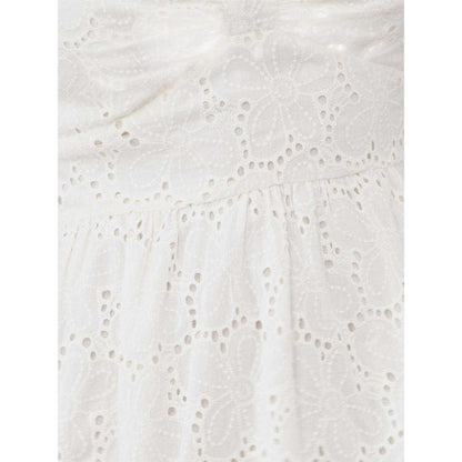 Cream - Lifestyle - Lovedrobe Womens-Ladies Bow Puff Sleeve Mini Dress