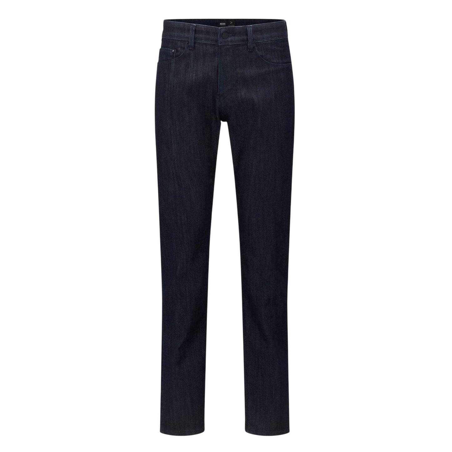 Navy - Front - Boss Mens Delaware3 Dark Wash Slim Jeans