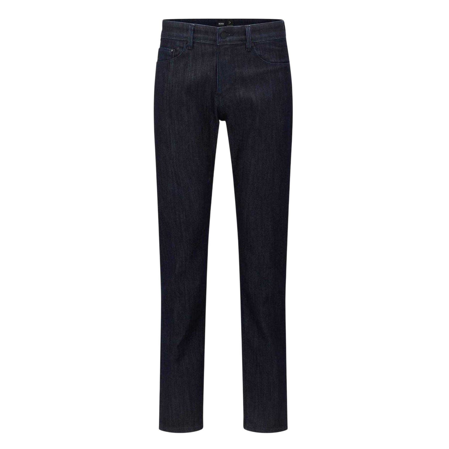 Navy - Front - Boss Mens Delaware3 Dark Wash Slim Jeans