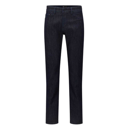 Navy - Front - Boss Mens Delaware3 Dark Wash Slim Jeans