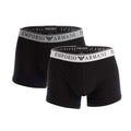 Black - Front - Emporio Armani Mens Boxer Shorts (Pack of 2)
