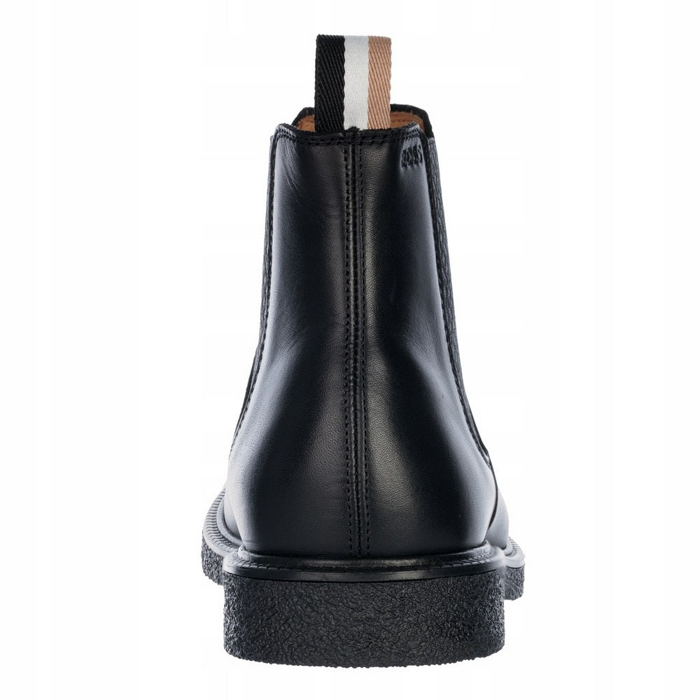 Black - Back - Boss Mens Tunley Leather Chelsea Boots