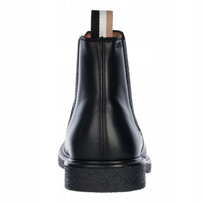 Black - Back - Boss Mens Tunley Leather Chelsea Boots