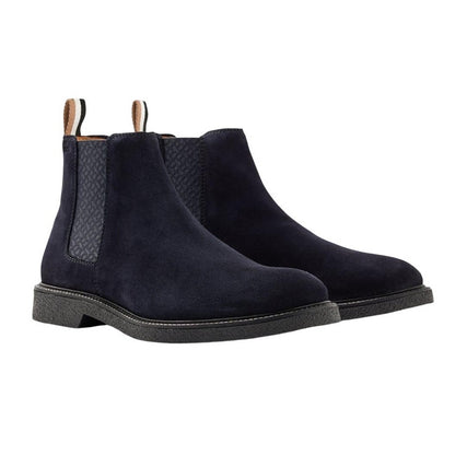 Dark Blue - Side - Boss Mens Tunley Leather Chelsea Boots
