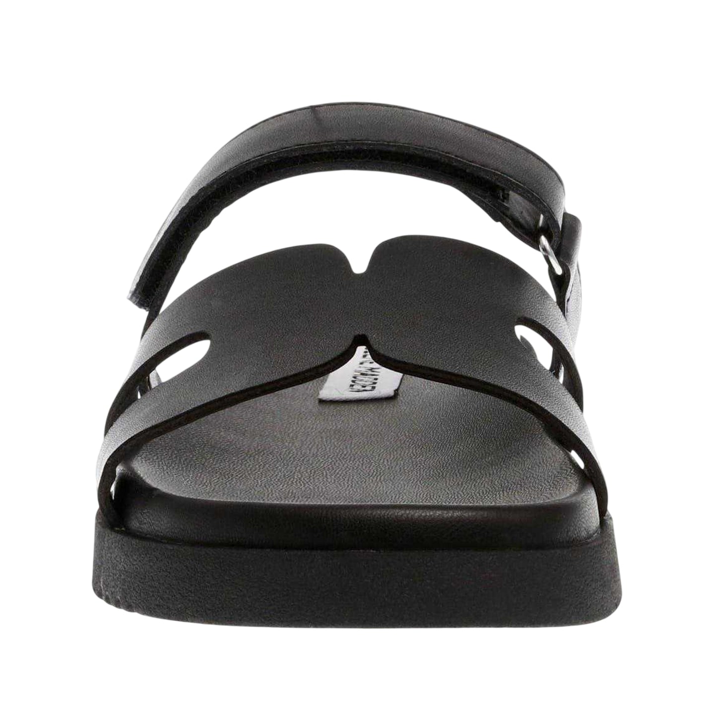 Black - Lifestyle - Steve Madden Childrens-Kids Missile-E Leather Flatform Slides