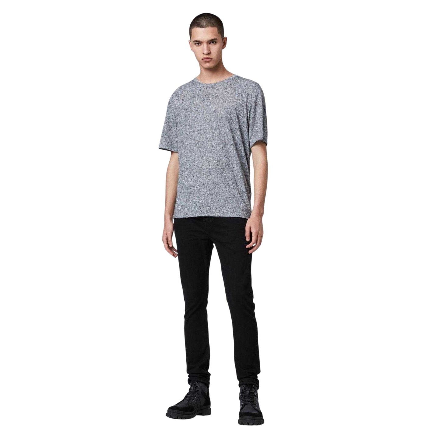 Jet Black - Side - AllSaints Mens Cigarette Skinny Jeans