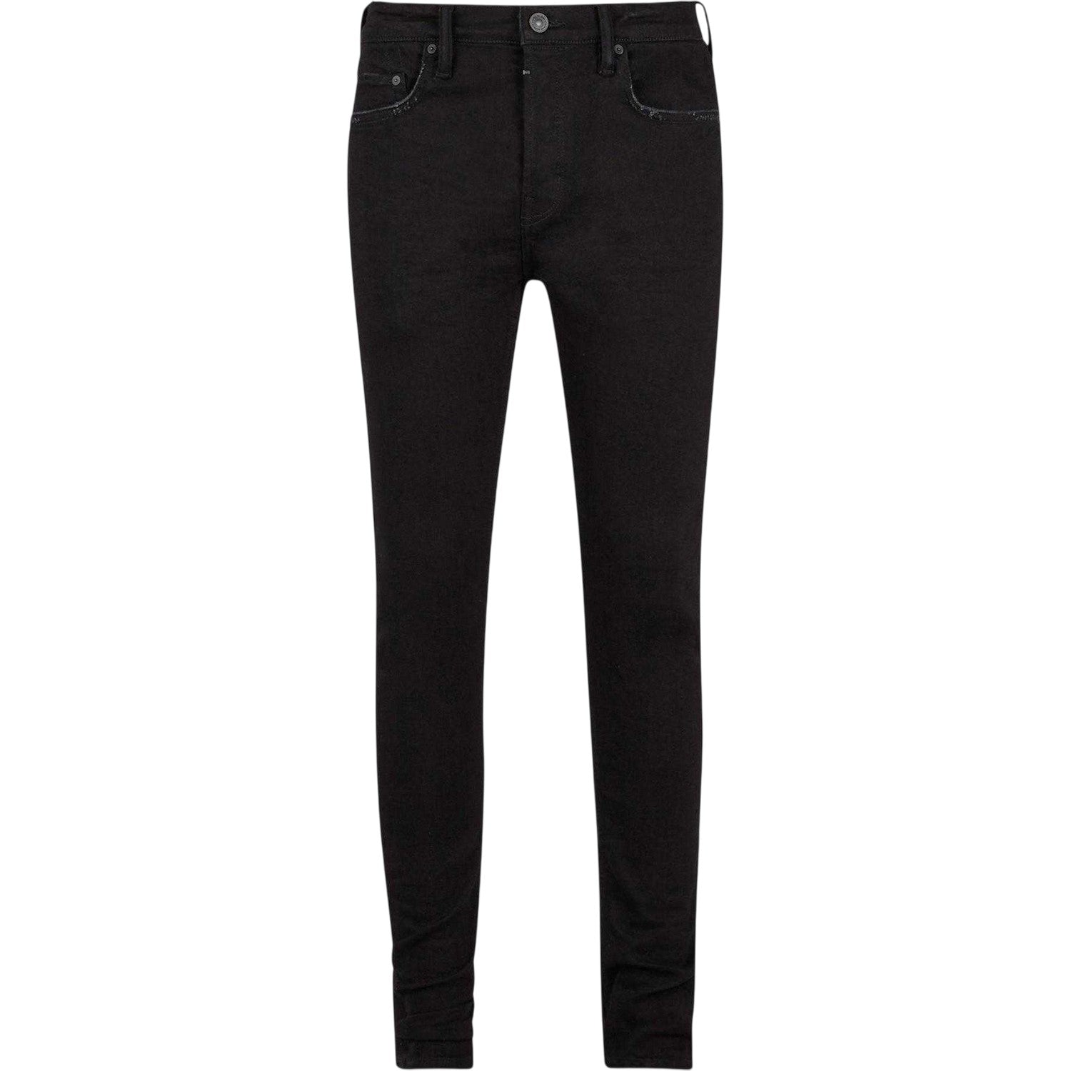 Jet Black - Front - AllSaints Mens Cigarette Skinny Jeans