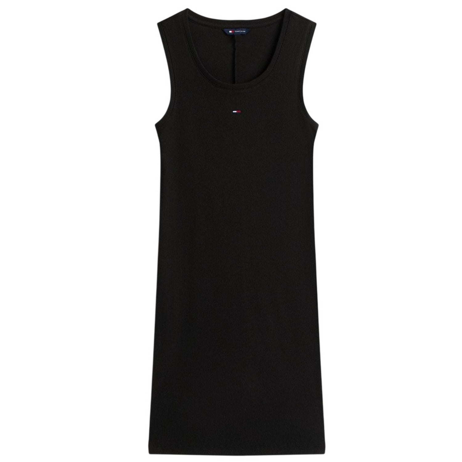 Black - Front - Tommy Jeans Womens-Ladies Essential Ribbed Longline Camisole