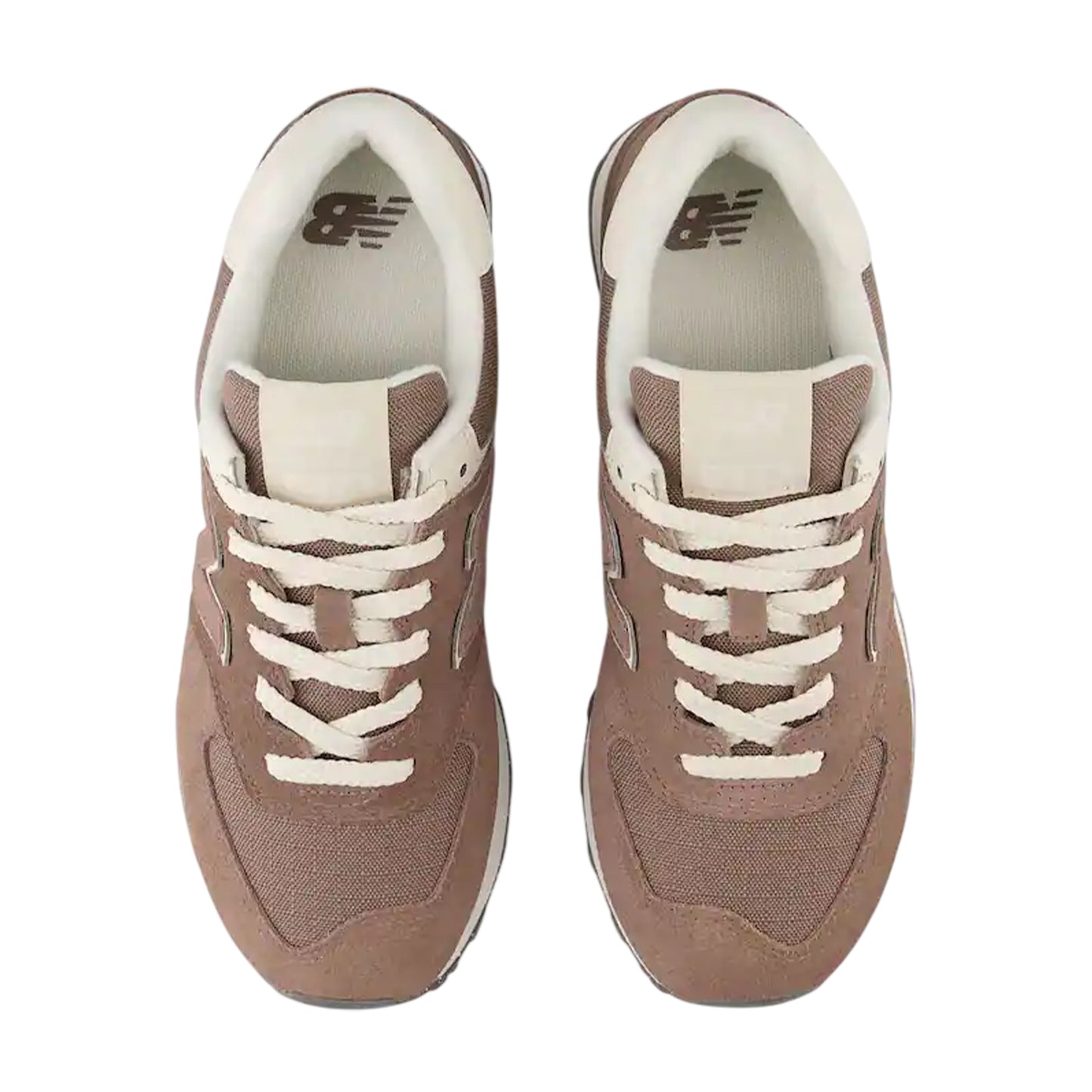 Brown-White - Lifestyle - New Balance Womens-Ladies 574 Suede Wedge Trainers
