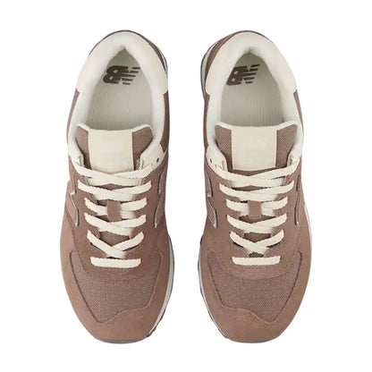 Brown-White - Lifestyle - New Balance Womens-Ladies 574 Suede Wedge Trainers