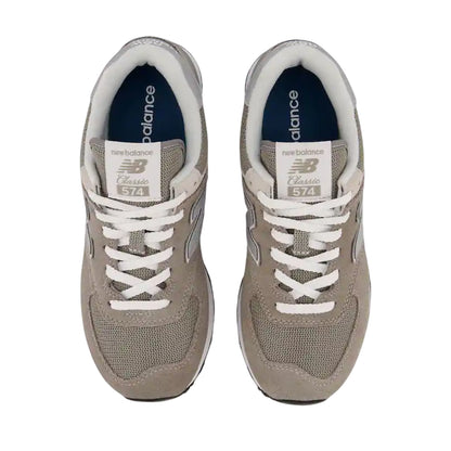 Grey - Lifestyle - New Balance Womens-Ladies 574 Suede Wedge Trainers