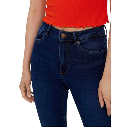 Dark Blue - Side - Vero Moda Womens-Ladies Denim Skinny Jeans