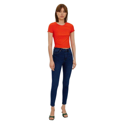 Dark Blue - Lifestyle - Vero Moda Womens-Ladies Denim Skinny Jeans