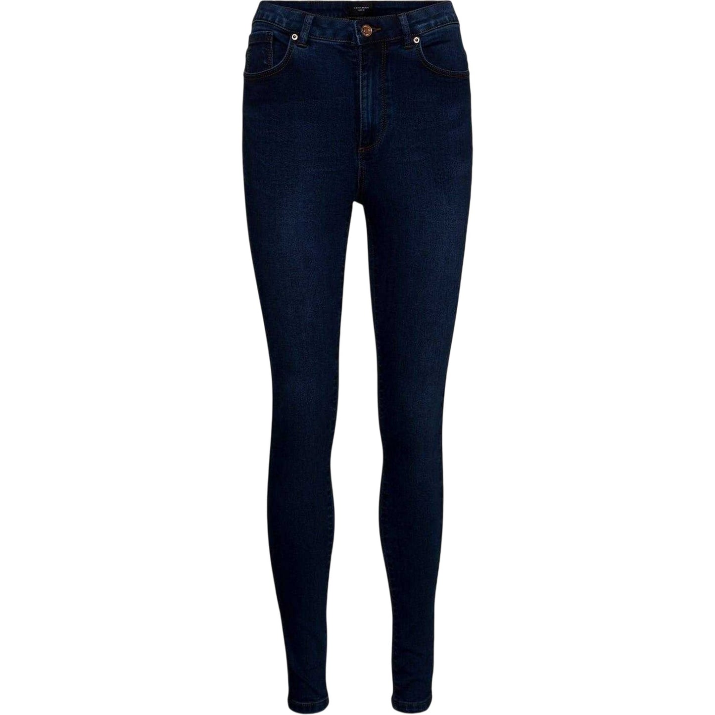 Dark Blue - Front - Vero Moda Womens-Ladies Denim Skinny Jeans