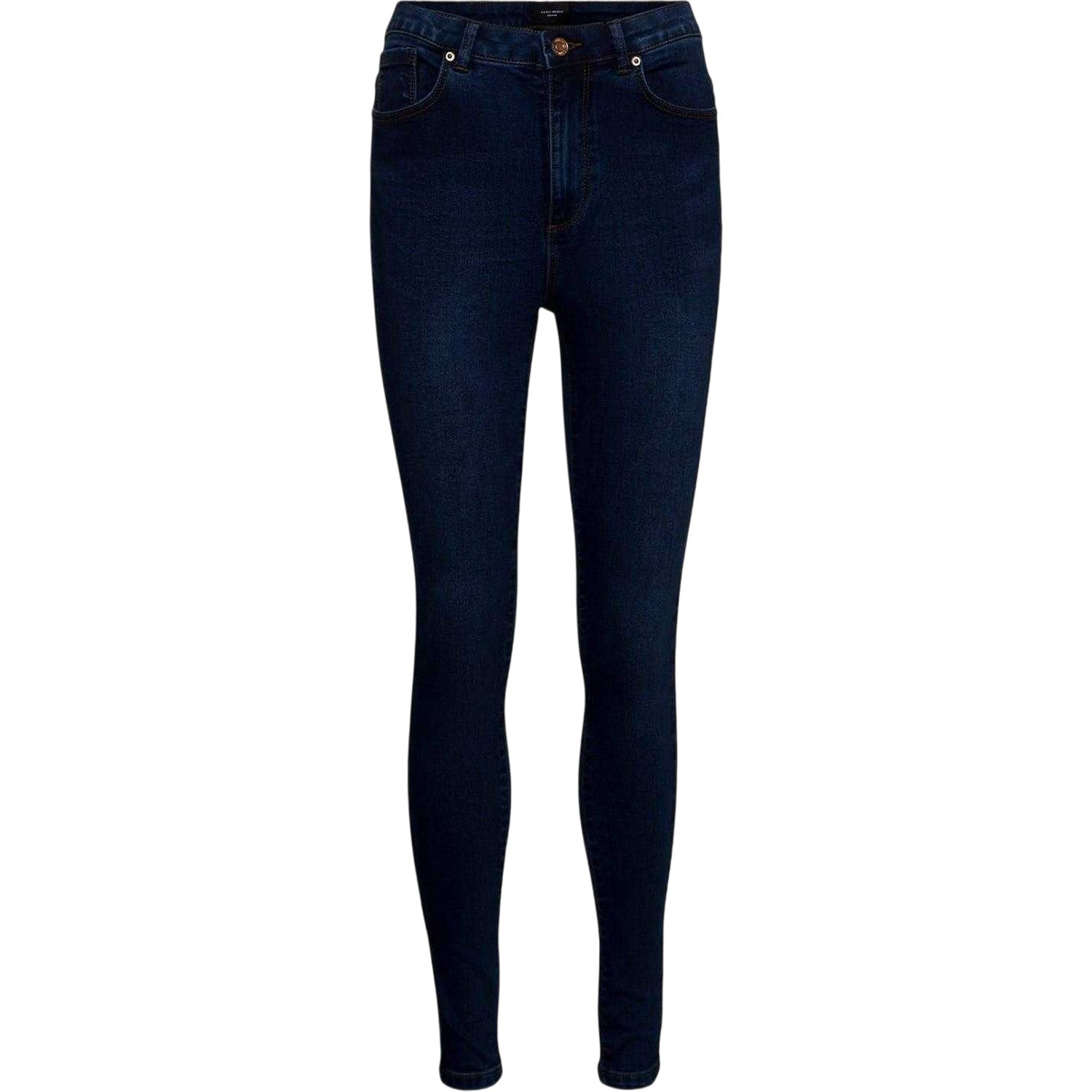 Dark Blue - Front - Vero Moda Womens-Ladies Denim Skinny Jeans