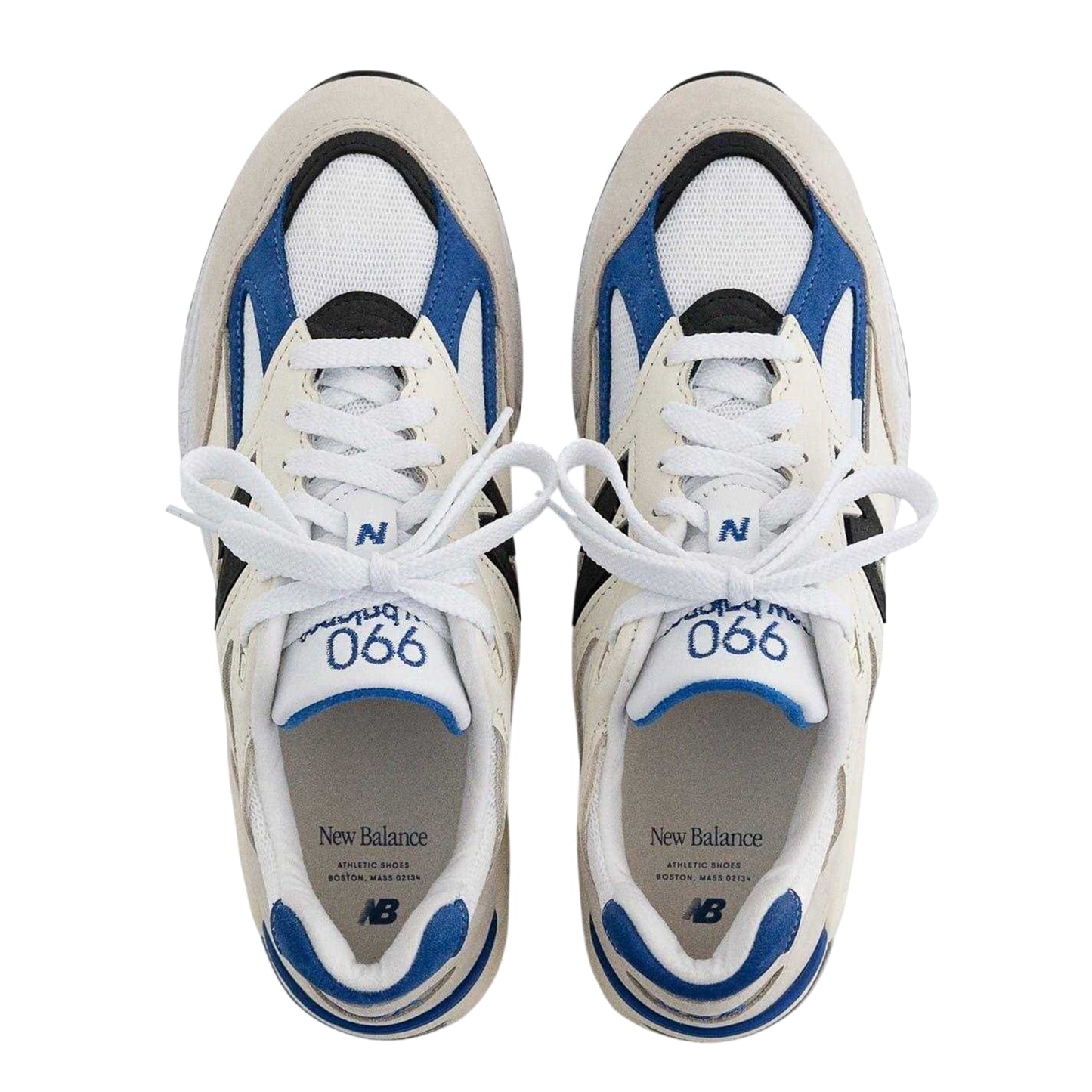 White - Side - New Balance Womens-Ladies x Teddy Santis 990 V2 Suede Running Trainers