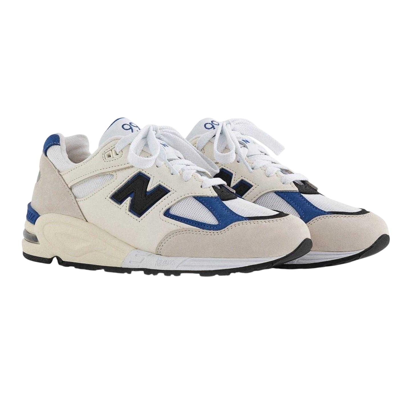 White - Pack Shot - New Balance Womens-Ladies x Teddy Santis 990 V2 Suede Running Trainers