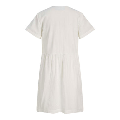 Blanc De Blanc - Back - JJXX Womens-Ladies V Neck Short-Sleeved Mini Dress