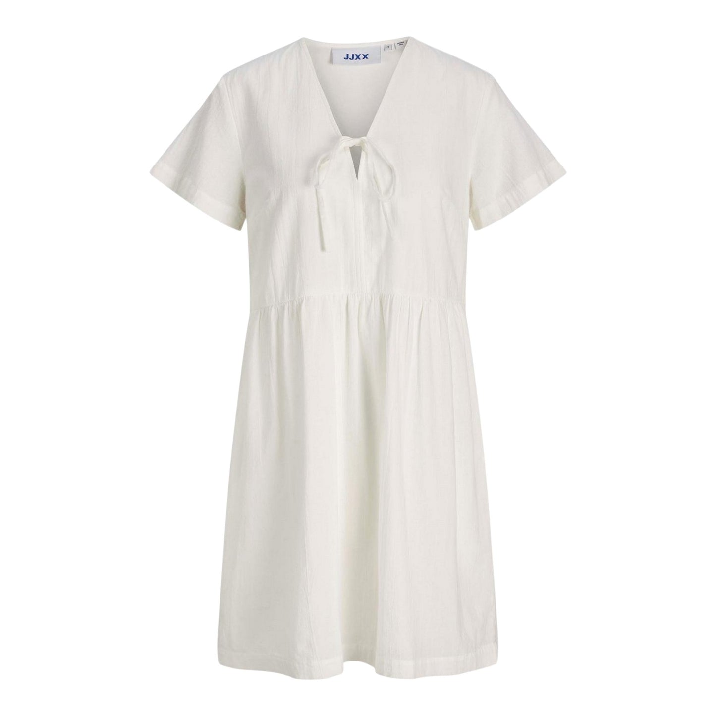 Blanc De Blanc - Front - JJXX Womens-Ladies V Neck Short-Sleeved Mini Dress