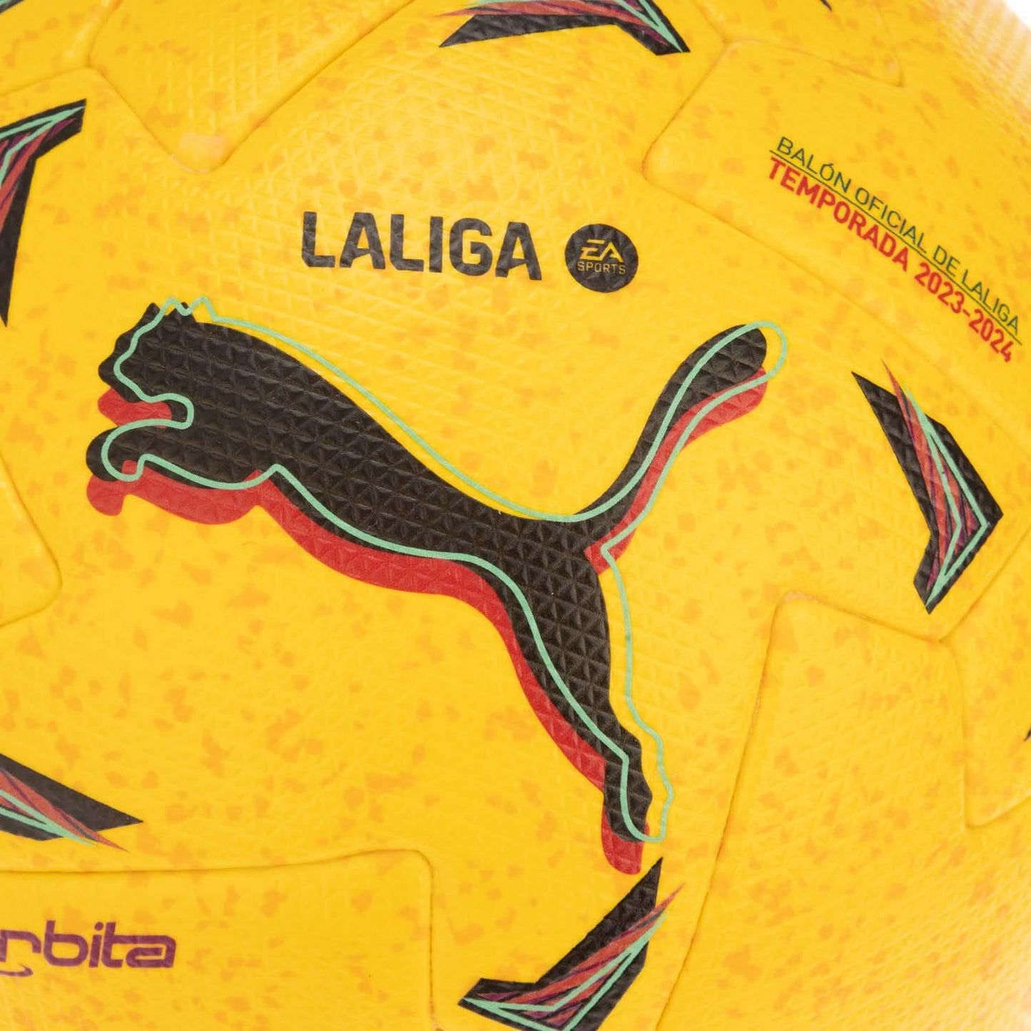 Yellow - Back - Puma Orbita LaLiga 1 Logo Football