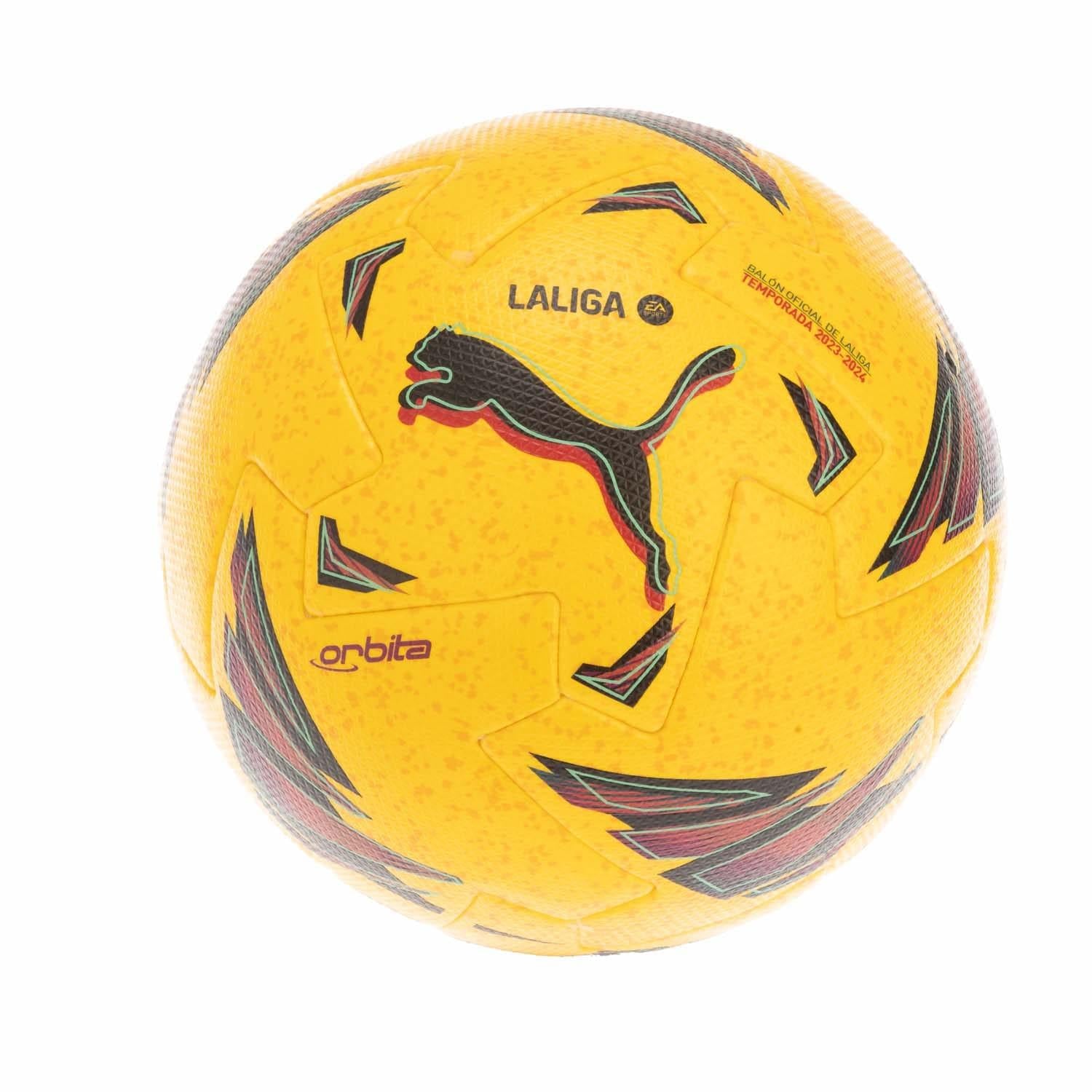 Yellow - Front - Puma Orbita LaLiga 1 Logo Football