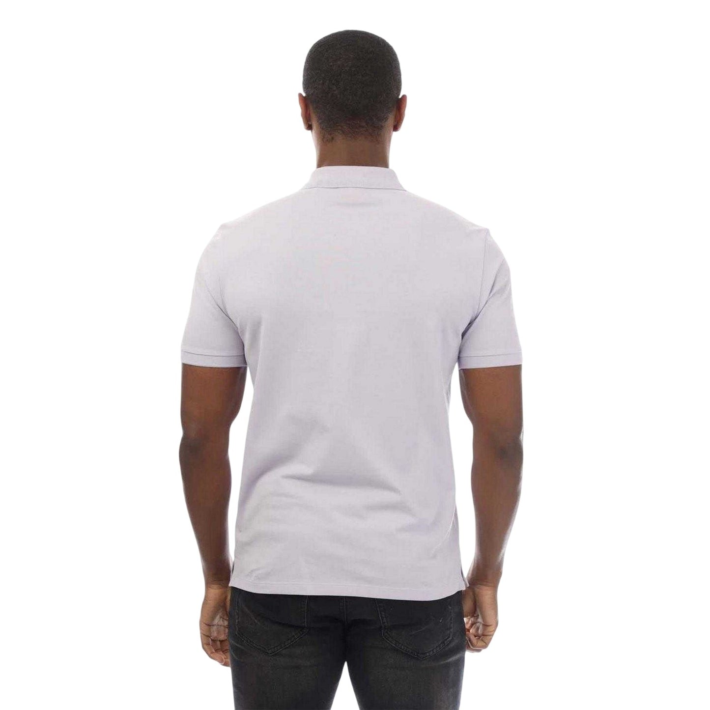 Purple - Back - Hugo Mens Tonal Logo Polo Shirt
