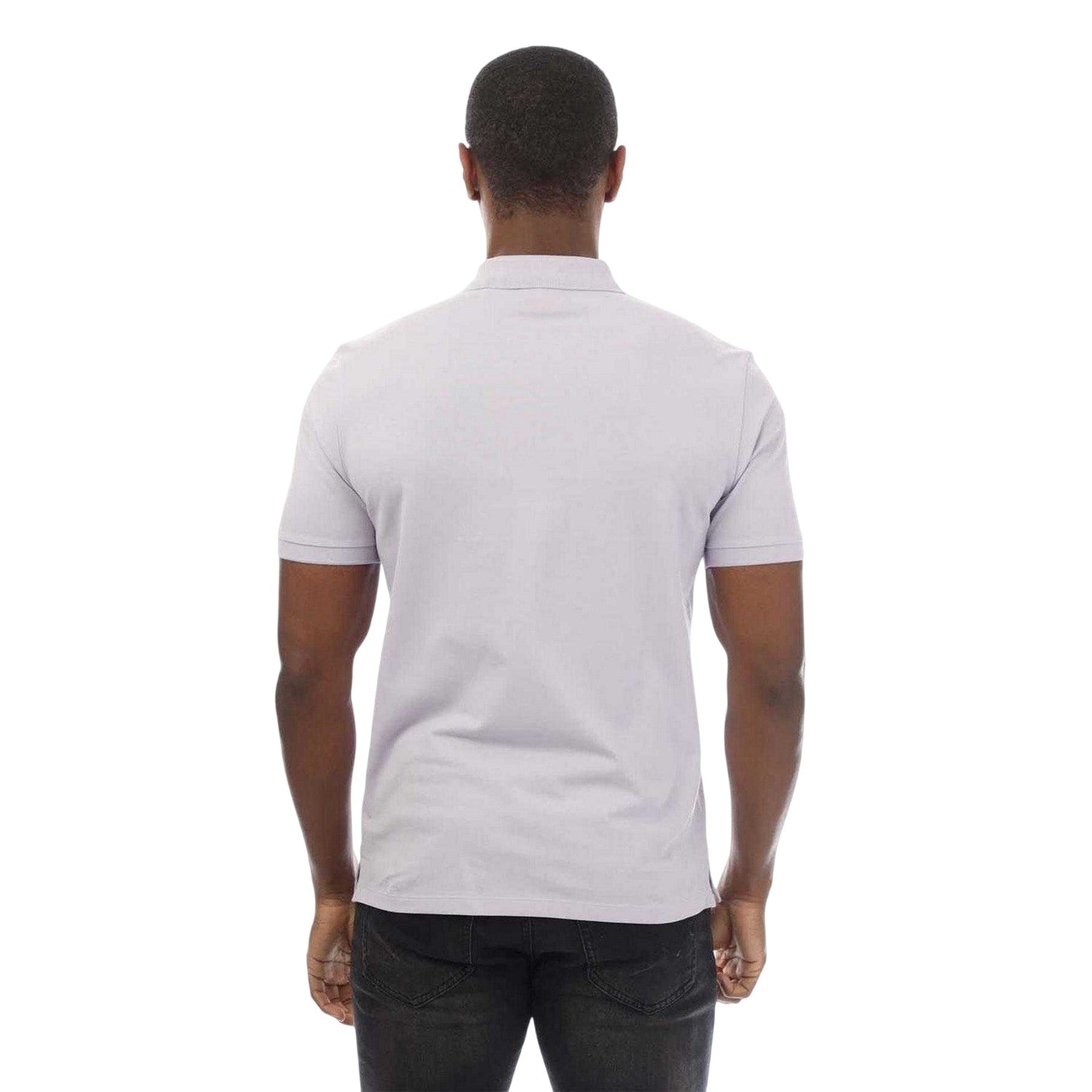 Purple - Back - Hugo Mens Tonal Logo Polo Shirt