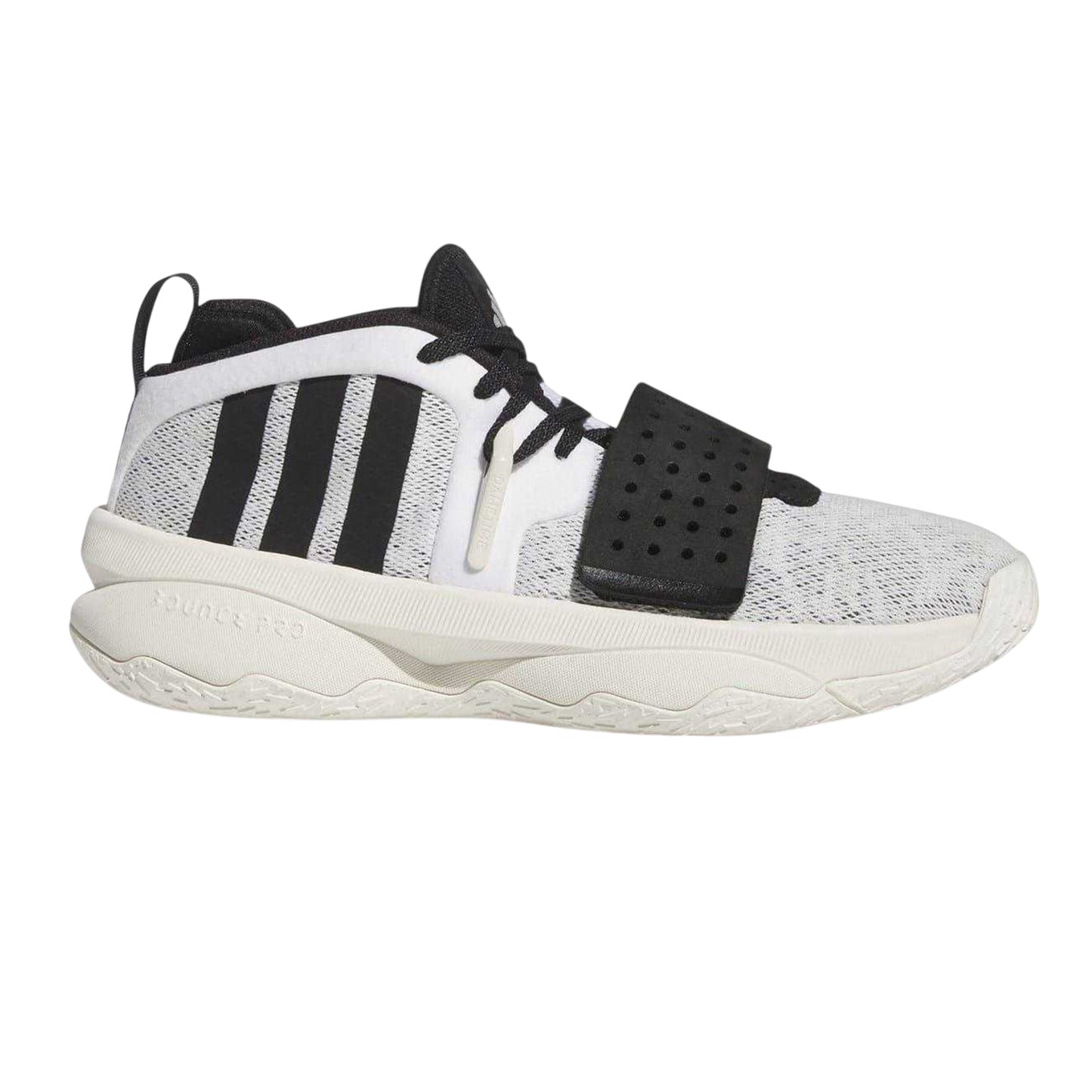 White-Black - Front - Adidas Mens Dame 8 Exply Basketball Shoes