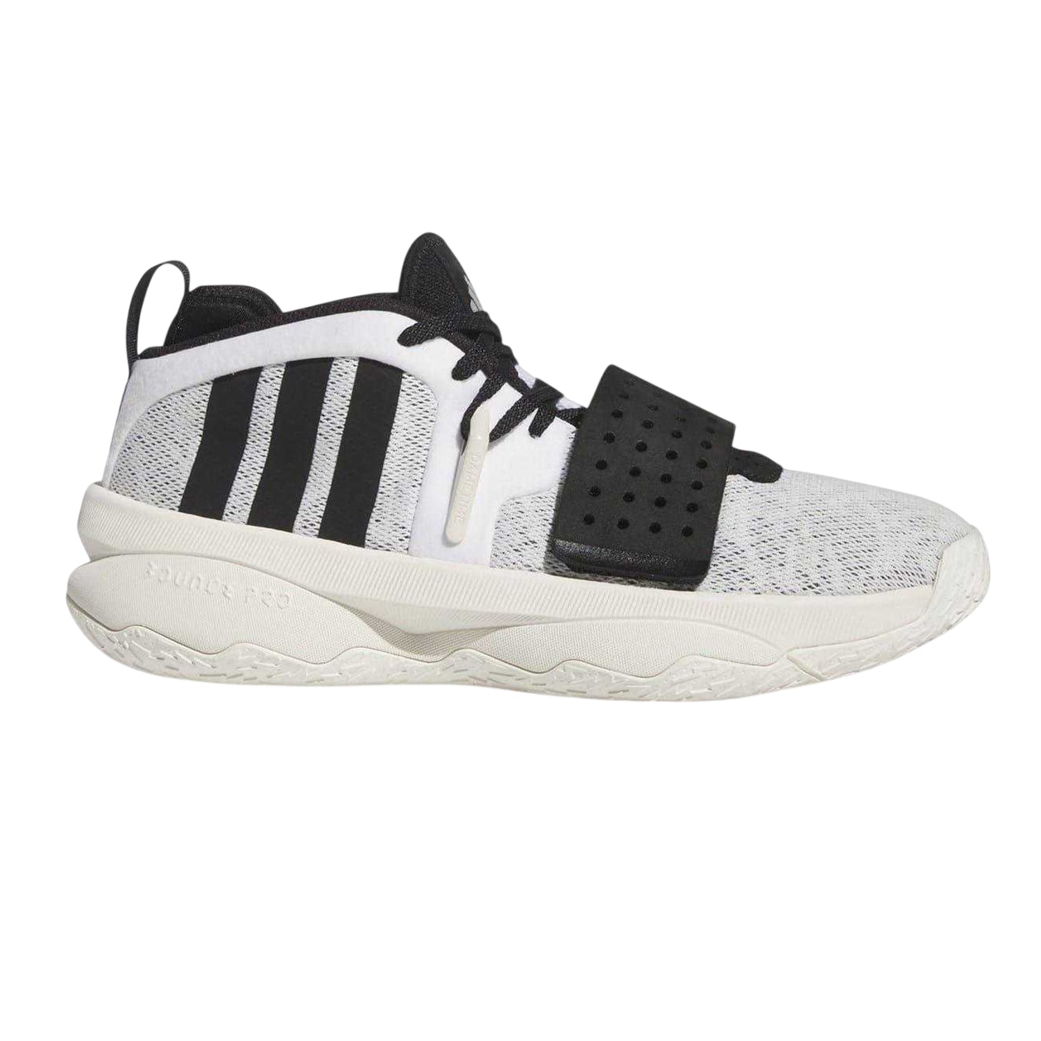 White-Black - Front - Adidas Mens Dame 8 Exply Basketball Shoes