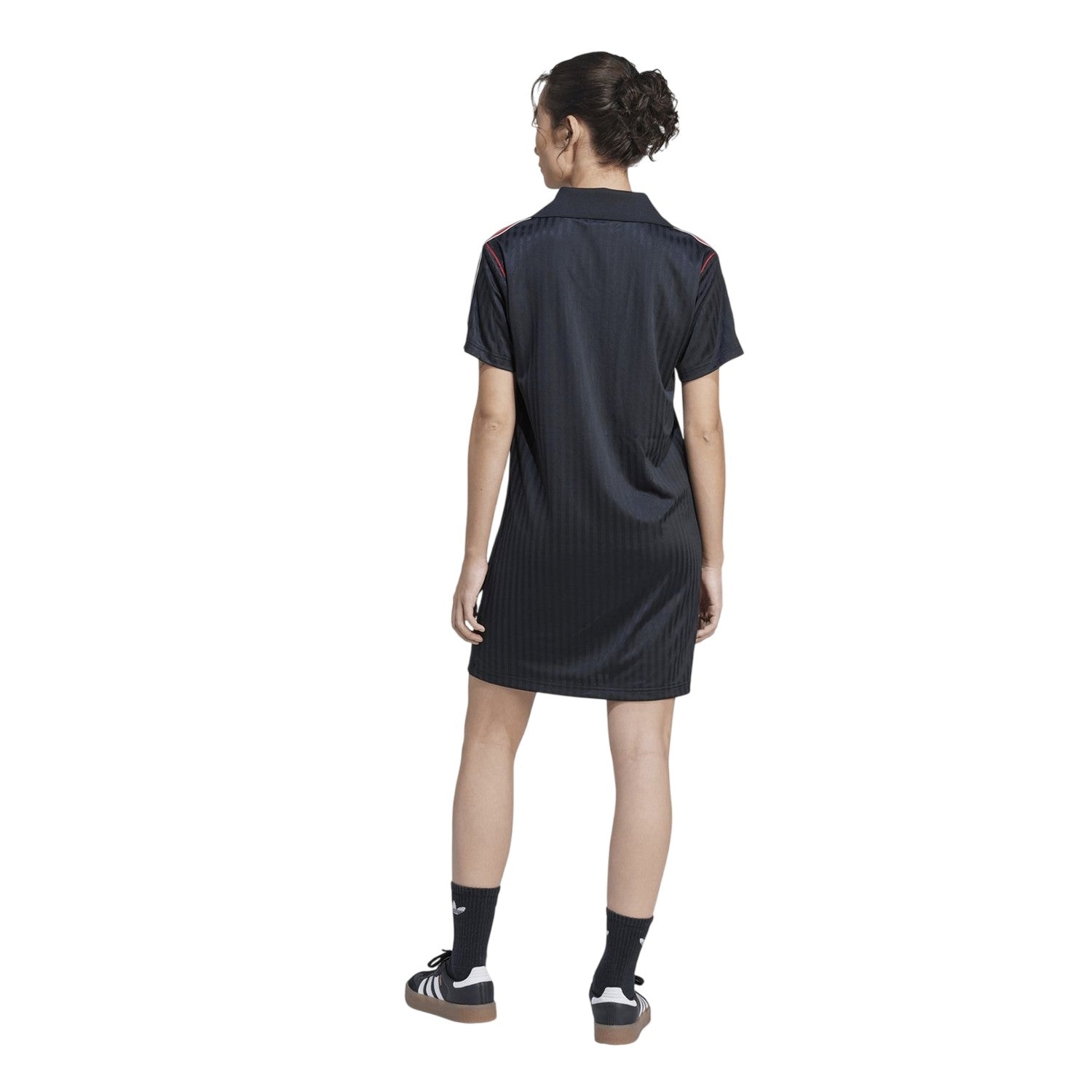 Black - Back - Adidas Womens-Ladies Terrace Icons Manchester United FC Relaxed Fit T-Shirt Dress