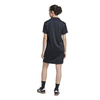 Black - Back - Adidas Womens-Ladies Terrace Icons Manchester United FC Relaxed Fit T-Shirt Dress