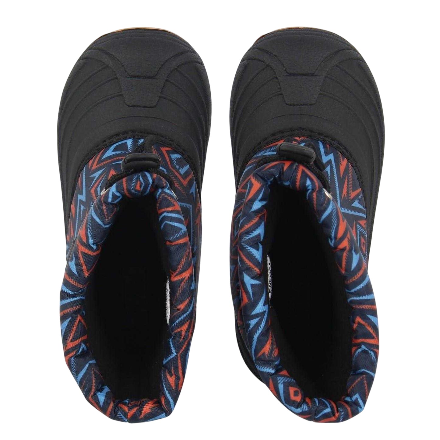 Orange-Blue - Side - Nevica Childrens-Kids Explorer Geometric Winter Boots