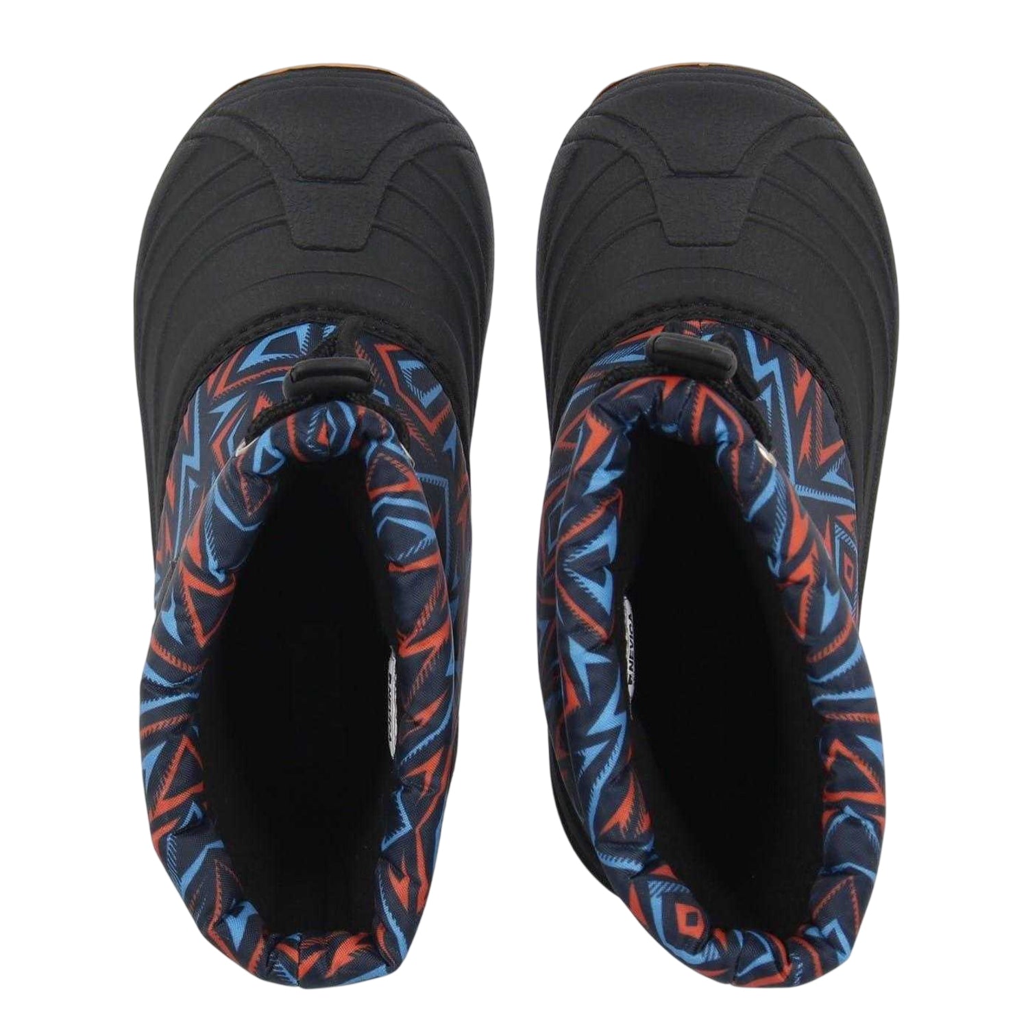Orange-Blue - Side - Nevica Childrens-Kids Explorer Geometric Winter Boots