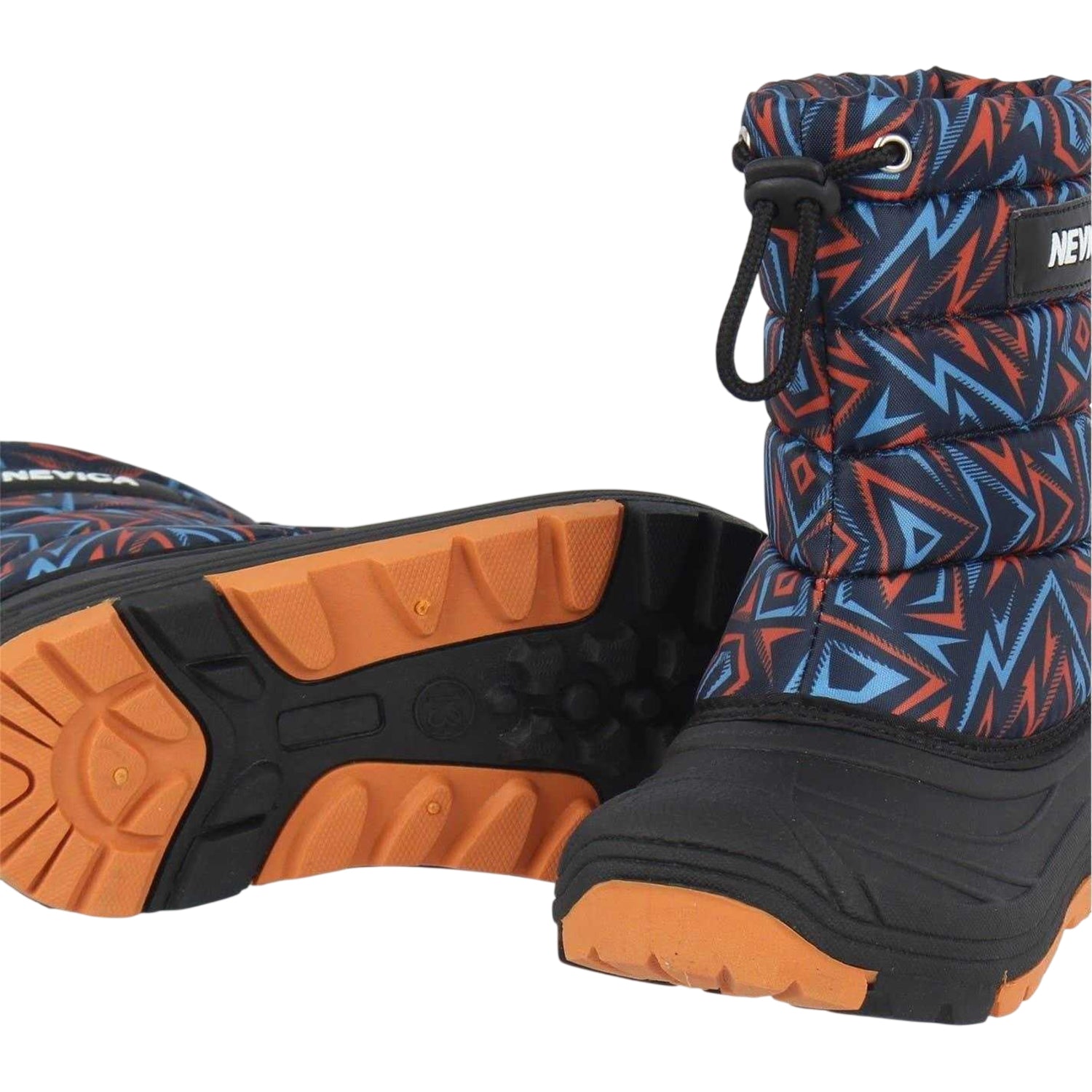 Orange-Blue - Lifestyle - Nevica Childrens-Kids Explorer Geometric Winter Boots