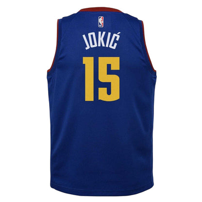 Blue - Back - Denver Nuggets Childrens-Kids Nikola Jokic Dri-FIT Basketball Jersey