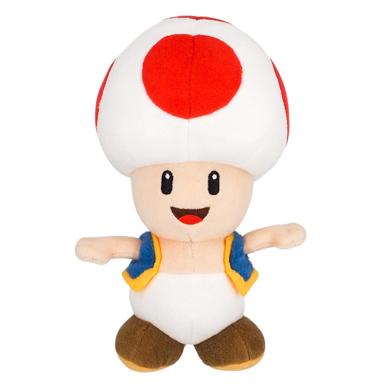 White-Red - Front - Super Mario Toad Plush Toy