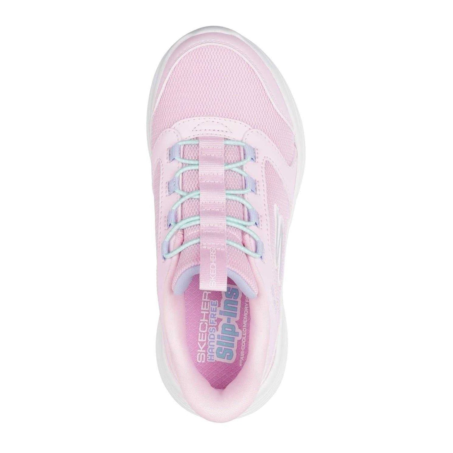 Light Pink - Side - Skechers Childrens-Kids Go Run 400 V2 Tetra Speed Slip-In Trainers
