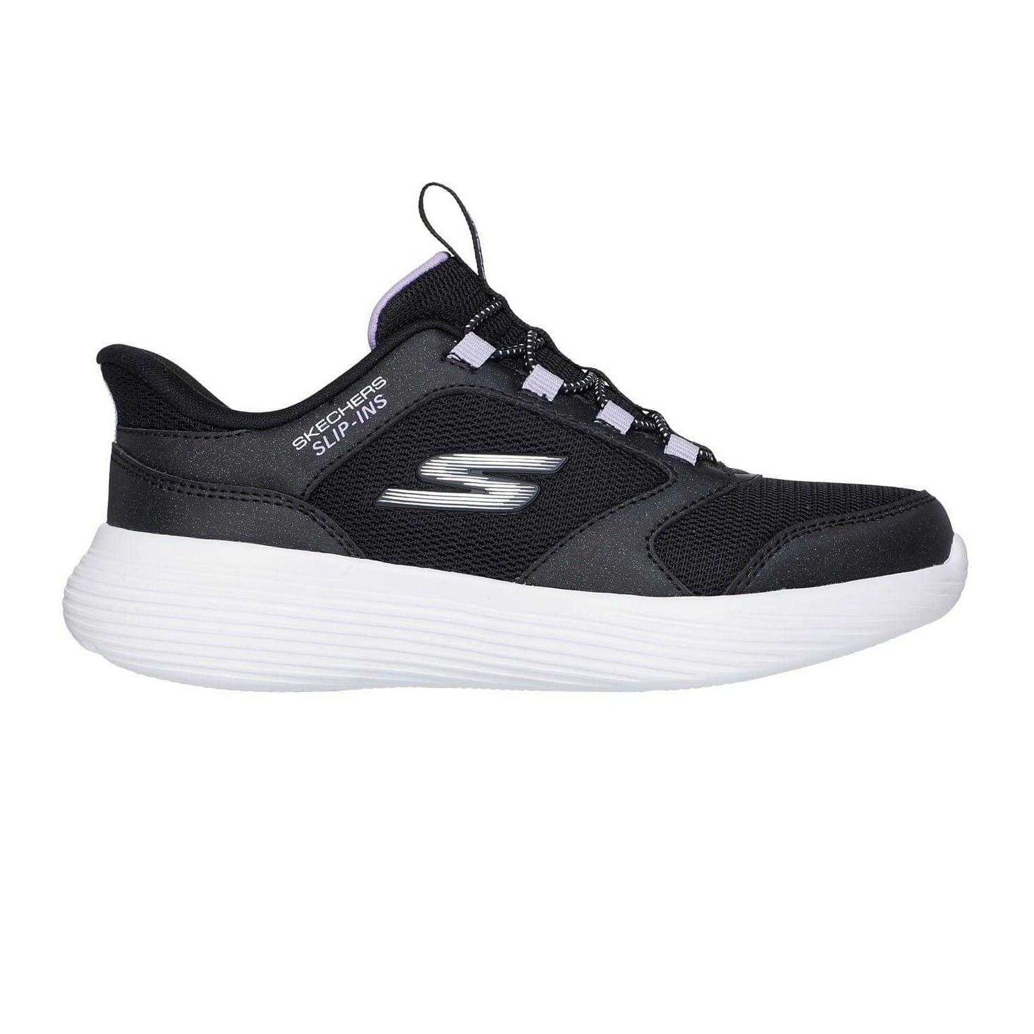 Black - Front - Skechers Childrens-Kids Go Run 400 V2 Tetra Speed Slip-In Trainers