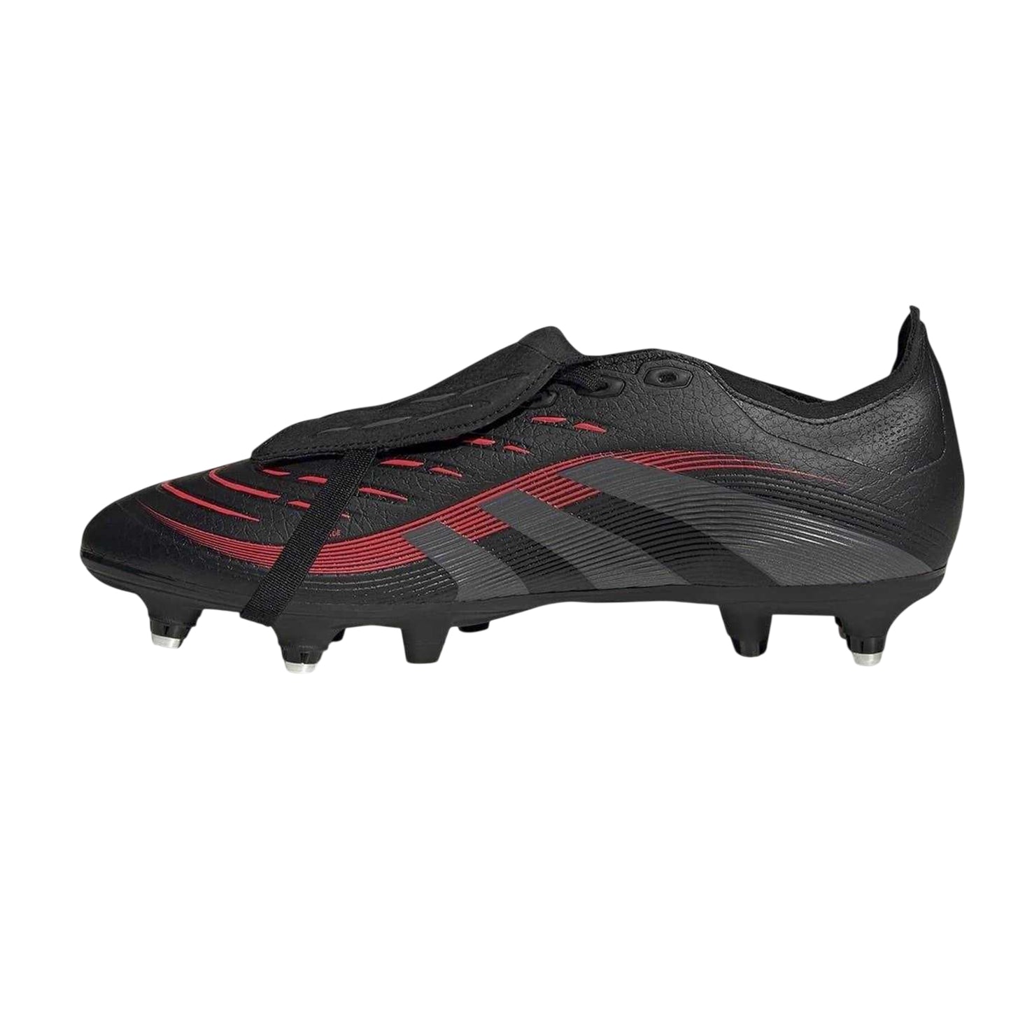 Black - Side - Predator Mens Predator Club FxG Fold Over Soft Ground Football Boots