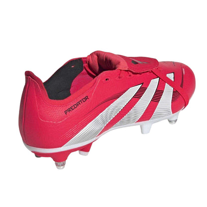 Red-White - Back - Predator Mens Predator Club FxG Fold Over Soft Ground Football Boots