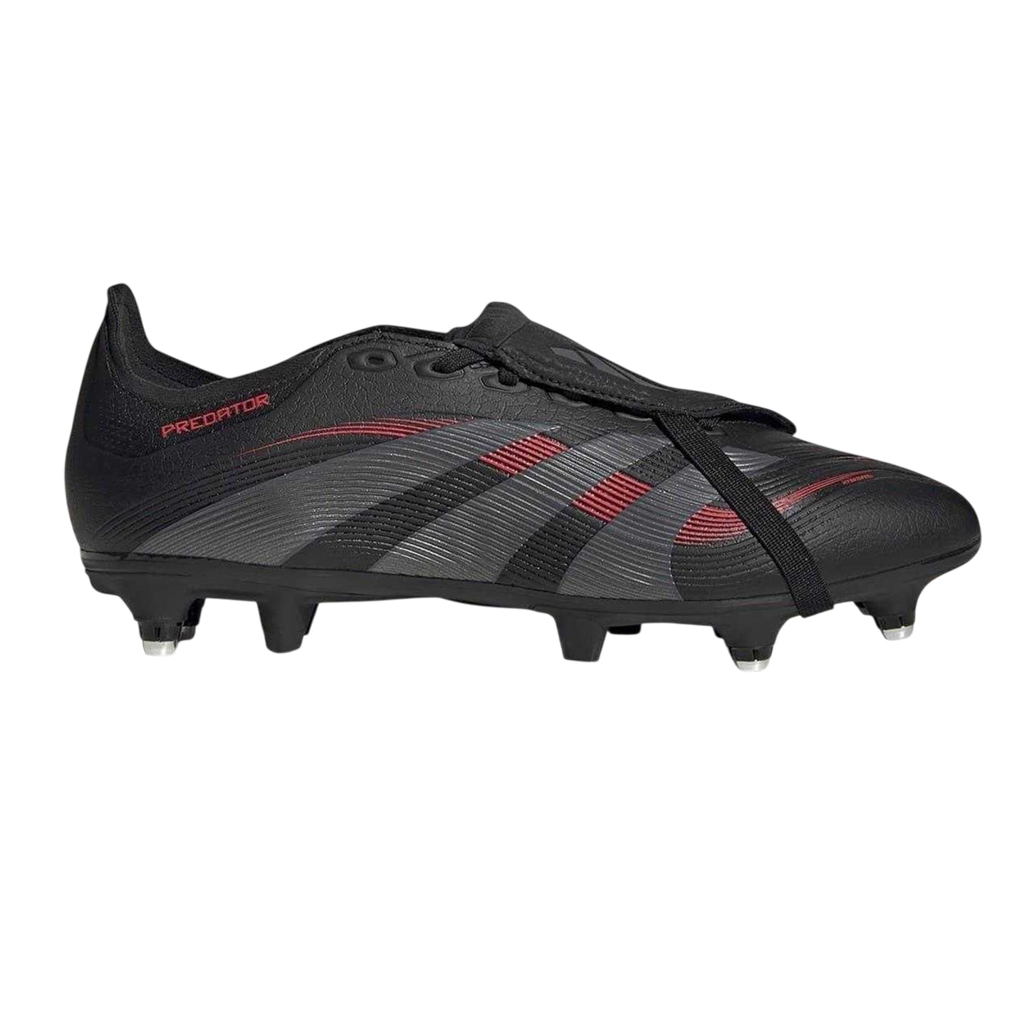 Black - Front - Predator Mens Predator Club FxG Fold Over Soft Ground Football Boots