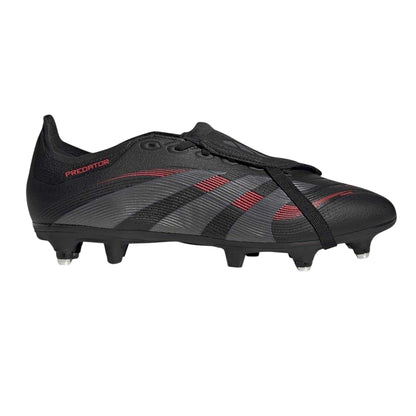 Black - Front - Predator Mens Predator Club FxG Fold Over Soft Ground Football Boots