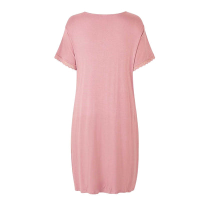 Mahogany - Back - CCDK Copenhagen Womens-Ladies Jacqueline Lace Detail T-Shirt Dress