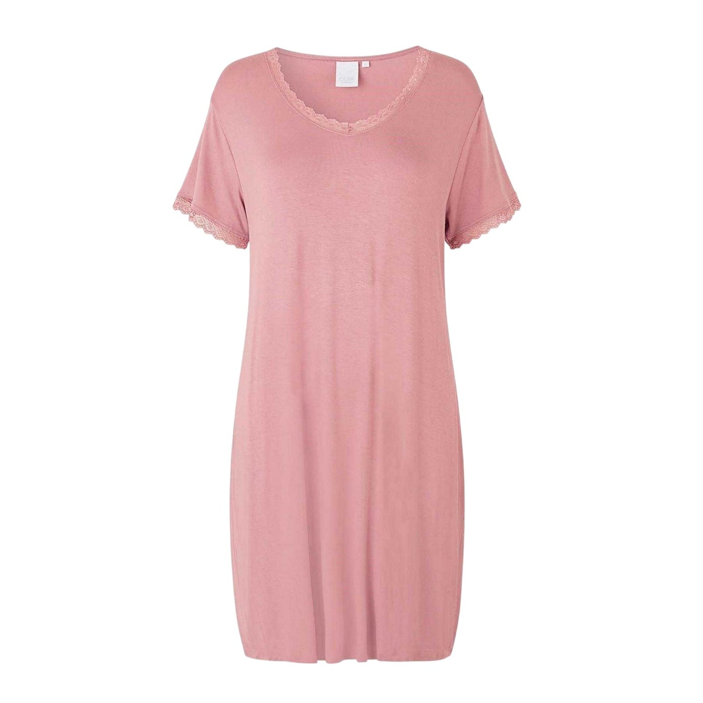 Mahogany - Front - CCDK Copenhagen Womens-Ladies Jacqueline Lace Detail T-Shirt Dress
