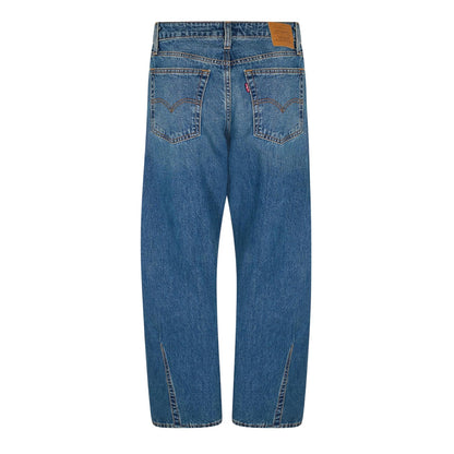 Blue - Back - Levis Womens-Ladies Balloon Baggy Jeans